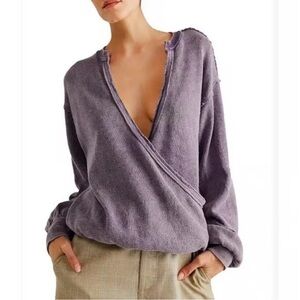 NWT Free People We the Free Anyway Tee Fallen Fig Size 
Medium